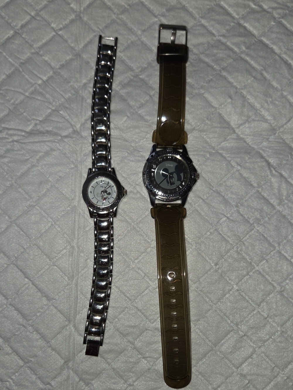 Disney Women's Silver and Brown Mickey Mouse Watches - Set of 2